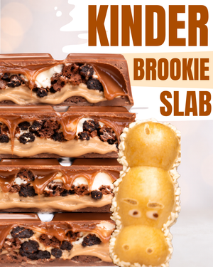 Kinder Filled Brookie Extra thick slab
