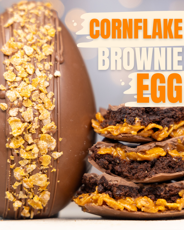 Caramel Cornflake Brownie Easter Egg