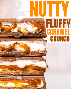 Nutty Fluffy Caramel Crunch Extra Thick Slab