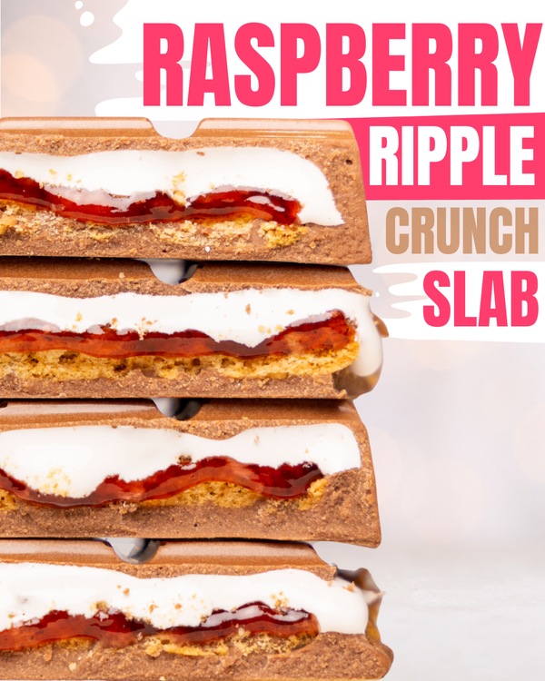 Raspberry Ripple Crunch Extra Thick Slab