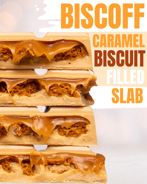 Biscoff Caramel Extra thick slab