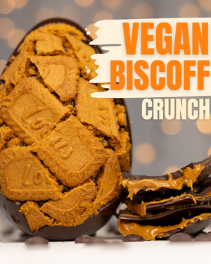Vegan Biscoff Topped Easter Egg