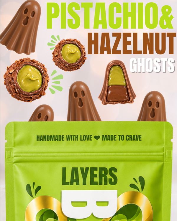 Pistachio and Hazelnut Ghost Bites